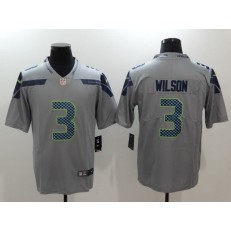Seattle Seahawks #3 Russell Wilson Gray Vapor Untouchable Player Limited Nike NFL Men Jersey