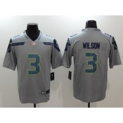 Seattle Seahawks #3 Russell Wilson Gray Vapor Untouchable Player Limited Nike NFL Men Jersey