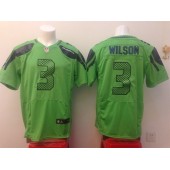 Seattle Seahawks #3 Russell Wilson Green Alternate Men Stitched Nike NFL Elite Jersey