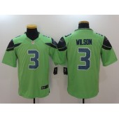 Seattle Seahawks #3 Russell Wilson Green Color Rush Men Limited Nike NFL Jersey