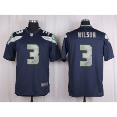 Seattle Seahawks #3 Russell Wilson Navy Blue Game Nike NFL Men Jersey
