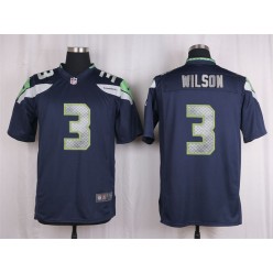 Seattle Seahawks #3 Russell Wilson Navy Blue Game Nike NFL Men Jersey