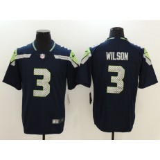 Seattle Seahawks #3 Russell Wilson Navy Blue Vapor Untouchable Player Limited Nike NFL Men Jersey