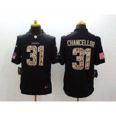 Seattle Seahawks #31 Kam Chancellor Black Men Stitched Nike NFL Limited Salute to Service Jersey