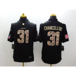 Seattle Seahawks #31 Kam Chancellor Black Men Stitched Nike NFL Limited Salute to Service Jersey