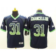 Seattle Seahawks #31 Kam Chancellor Drift Fashion Blue Elite Nike NFL Men Jersey