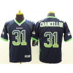 Seattle Seahawks #31 Kam Chancellor Drift Fashion Blue Elite Nike NFL Men Jersey