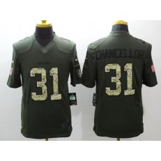 Seattle Seahawks #31 Kam Chancellor Green Salute to Service 2015 NFL Nike Limited Men Jersey