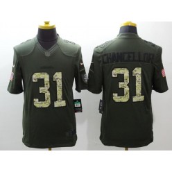 Seattle Seahawks #31 Kam Chancellor Green Salute to Service 2015 NFL Nike Limited Men Jersey