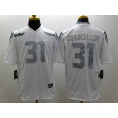 Seattle Seahawks #31 Kam Chancellor Platinum White Limited Nike NFL Men Jersey