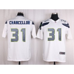 Seattle Seahawks #31 Kam Chancellor White Game Nike NFL Men Jersey