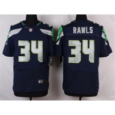 Seattle Seahawks #34 Thomas Rawls Navy Blue Team Color NFL Nike Elite Men Jersey