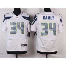 Seattle Seahawks #34 Thomas Rawls White Road NFL Nike Elite Men Jersey
