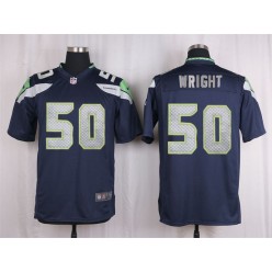Seattle Seahawks #50 KJ Wright Navy Blue Game Nike NFL Men Jersey