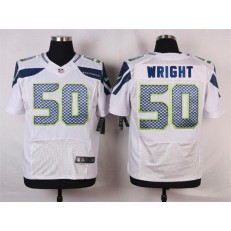 Seattle Seahawks #50 KJ Wright White Road NFL Nike Elite Men Jersey