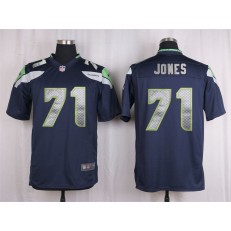 Seattle Seahawks #71 Walter Jones Navy Blue Game Nike NFL Men Jersey