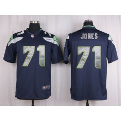 Seattle Seahawks #71 Walter Jones Navy Blue Game Nike NFL Men Jersey