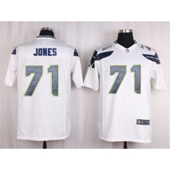 Seattle Seahawks #71 Walter Jones White Game Nike NFL Men Jersey