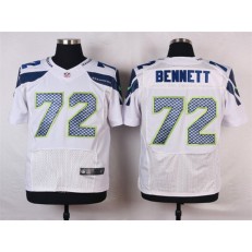 Seattle Seahawks #72 Michael Bennett White Road NFL Nike Elite Men Jersey