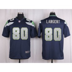 Seattle Seahawks #80 Steve Largent Navy Blue Game Nike NFL Men Jersey