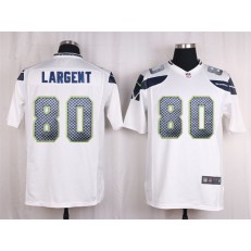 Seattle Seahawks #80 Steve Largent White Game Nike NFL Men Jersey