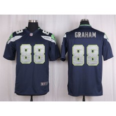 Seattle Seahawks #88 Jimmy Graham Navy Blue Game Nike NFL Men Jersey