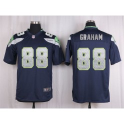 Seattle Seahawks #88 Jimmy Graham Navy Blue Game Nike NFL Men Jersey