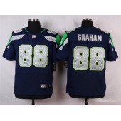 Seattle Seahawks #88 Jimmy Graham Navy Blue Team Color NFL Nike Elite Men Jersey