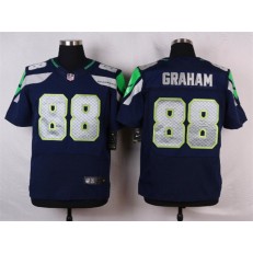Seattle Seahawks #88 Jimmy Graham Navy Blue Team Color NFL Nike Elite Men Jersey