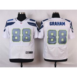 Seattle Seahawks #88 Jimmy Graham White Road NFL Nike Elite Men Jersey