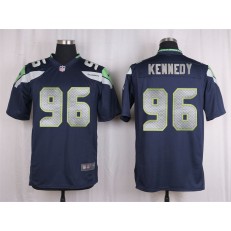 Seattle Seahawks #96 Cortez Kennedy Navy Blue Game Nike NFL Men Jersey