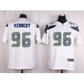 Seattle Seahawks #96 Cortez Kennedy White Game Nike NFL Men Jersey