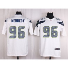 Seattle Seahawks #96 Cortez Kennedy White Game Nike NFL Men Jersey