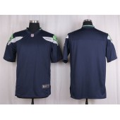 Seattle Seahawks Blank Navy Blue Game Nike NFL Men Jersey