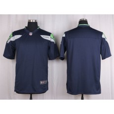 Seattle Seahawks Blank Navy Blue Game Nike NFL Men Jersey