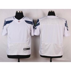 Seattle Seahawks Blank White Road NFL Nike Elite Men Jersey