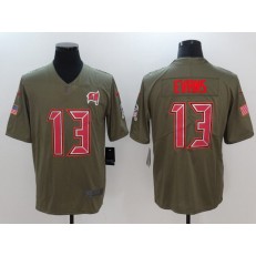 Tampa Bay Buccaneers #13 Mike Evans Olive Salute to Service Limited Nike NFL Jersey