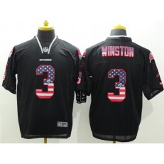 Tampa Bay Buccaneers #3 Jameis Winston 2014 Nike USA Flag Fashion Black NFL Elite Jersey