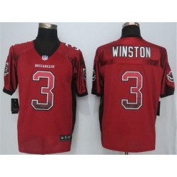 Tampa Bay Buccaneers #3 Jameis Winston Nike Drift Fashion Red NFL Elite Jersey