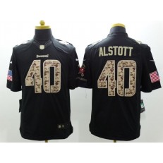 Tampa Bay Buccaneers #40 Mike Alstott Anthracite 2016 Salute to Service Limited NFL Jersey