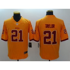 Washington Redskins #21 Sean Taylor Gold Color Rush Men Limited Nike NFL Jersey