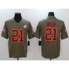 Washington Redskins #21 Sean Taylor Olive 2017 Salute To Service Limited Men Nike NFL Jersey