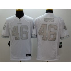 Washington Redskins #46 Alfred Morris Platinum White Limited Nike NFL Men Jersey