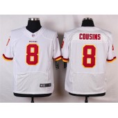 Washington Redskins #8 Kirk Cousins Elite White Men Nike NFL Jersey