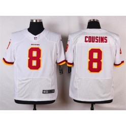 Washington Redskins #8 Kirk Cousins Elite White Men Nike NFL Jersey