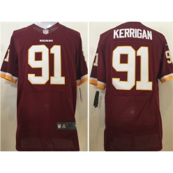 Washington Redskins #91 Ryan Kerrigan Elite Burgundy Red Team Color Men Nike NFL Jersey