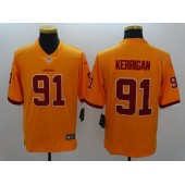 Washington Redskins #91 Ryan Kerrigan Gold Color Rush Men Limited Nike NFL Jersey