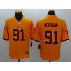 Washington Redskins #91 Ryan Kerrigan Gold Color Rush Men Limited Nike NFL Jersey