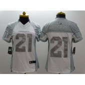 Women Nike Arizona Cardinals #21 Patrick Peterson Platinum White Limited Jersey