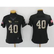 Women Nike Arizona Cardinals #40 Pat Tillman Anthracite 2016 Salute to Service Limited NFL Jersey